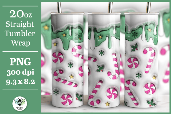 3D Candy Cane Puff Tumbler Wrap: Graphics and Crafts Review