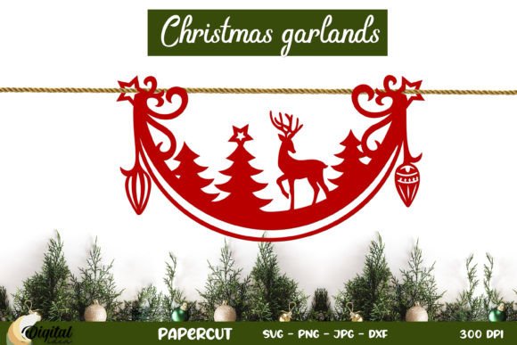 3D Christmas Banners Paper Cut: A Festive Graphic Asset for Crafters