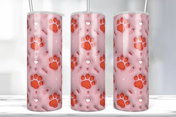 3D Inflated Cute Paw Print Tumbler Wrap Review