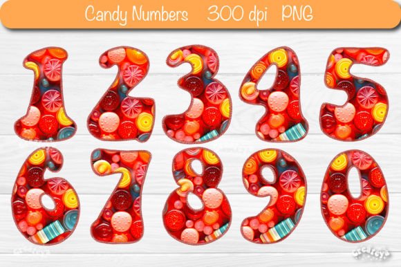 3D Numbers PNG Candy Birthday Party Graphics and Crafts Review