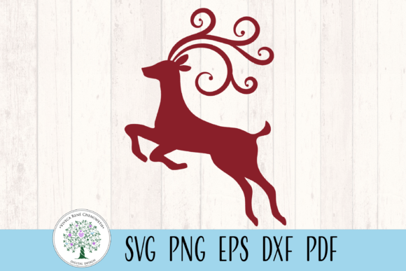 Elegant Christmas Reindeer Silhouette Graphics and Crafts Review