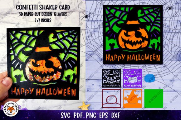Halloween Pumpkin Card Confetti Shaker: Laser Cutting & Autumn Amp Review