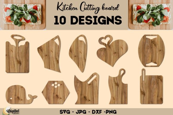 Kitchen Cutting Board Laser Cut Graphics for Crafts