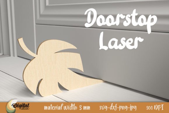 Leaf Doorstops Laser Cut. 3D Laser Leaf