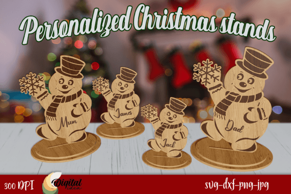 Personalized Christmas Stands Laser Cut for Winter Amp Campaigns