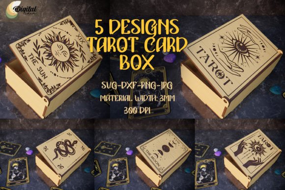 SVG Tarot Card Box Laser Cut Bundle for Laser Cutting and Boxes