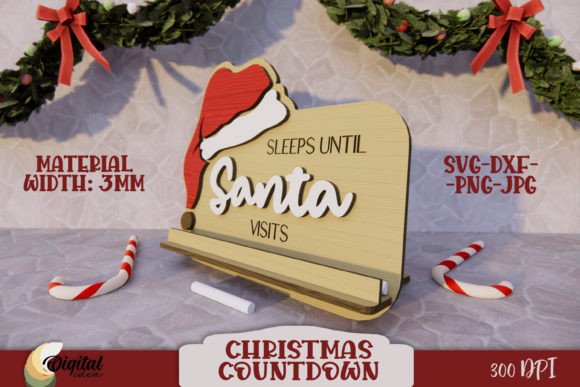 Until Santa Visits: A Festive Laser Cutting Design for Winter Amp Creators